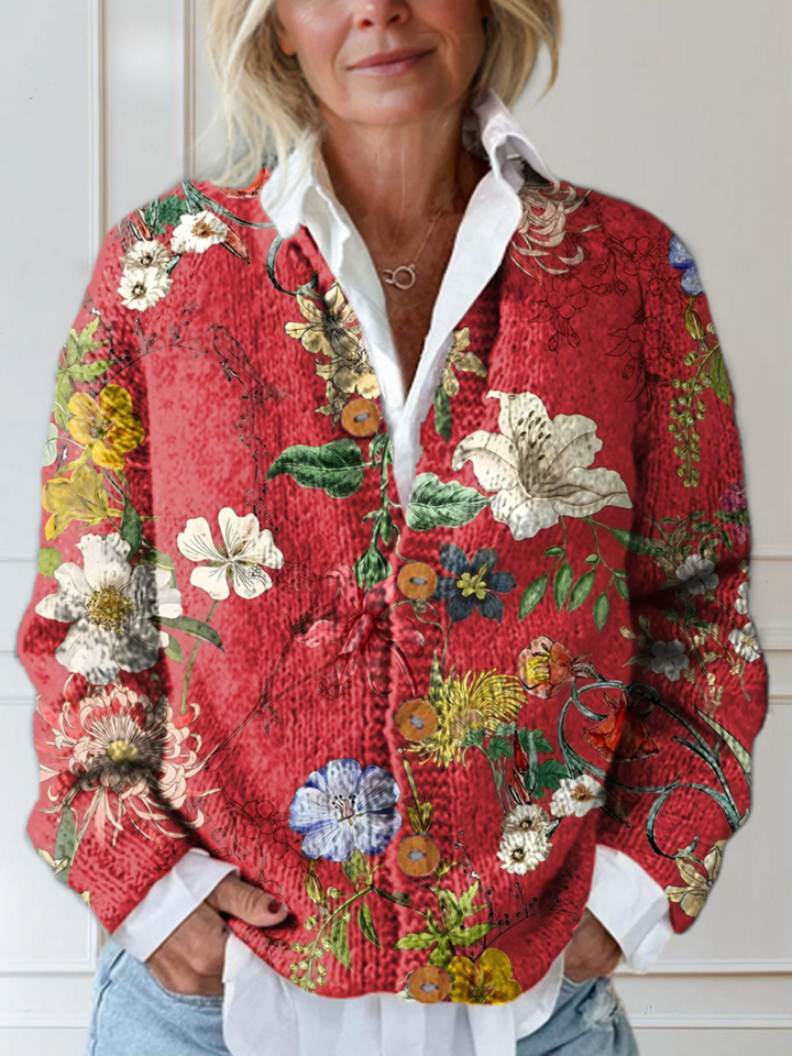 Grace | Vintage Floral Cardigan Sweater