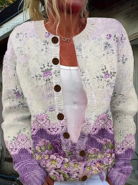 Grace | Vintage Floral Cardigan Sweater